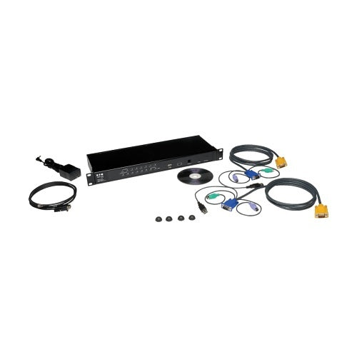 Eaton Tripp Lite B022-U16-IP NetDirector 16-Port 1U Rack-Mount IP KVM Switch, Black