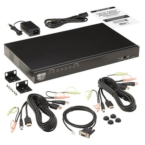 Eaton Tripp Lite B024-HU08 8-Port HDMI/USB KVM Switch with Audio/Video and USB Peripheral Sharing, 1U Rack-Mount
