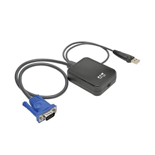 Eaton Tripp Lite B032-VU1 KVM Console to USB 2.0 Portable Laptop Crash Cart Adapter with File Transfer and Video Capture, 1920 1200 at 60 Hz