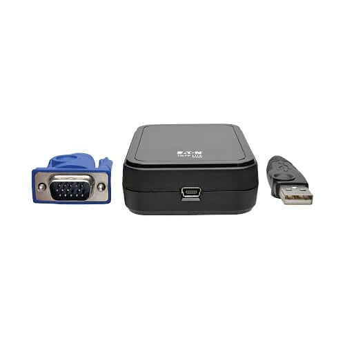 Eaton Tripp Lite B032-VU1 KVM Console to USB 2.0 Portable Laptop Crash Cart Adapter with File Transfer and Video Capture, 1920 1200 at 60 Hz