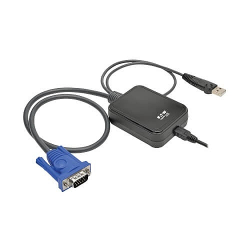 Eaton Tripp Lite B032-VU1 KVM Console to USB 2.0 Portable Laptop Crash Cart Adapter with File Transfer and Video Capture, 1920 1200 at 60 Hz