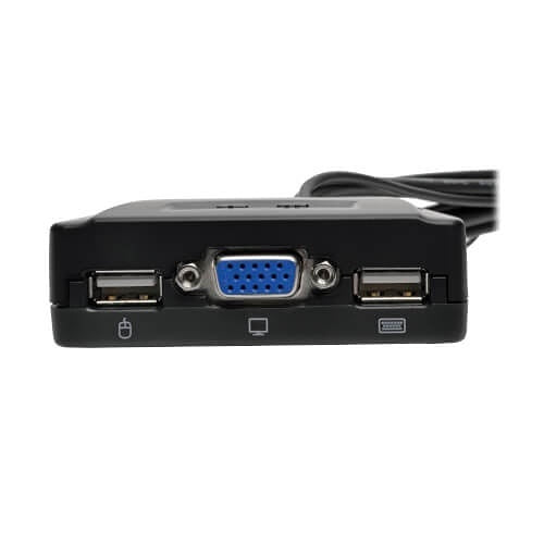 Eaton Tripp Lite B032-VU2 2-Port USB / VGA Cable KVM Switch with Cables and USB Peripheral Sharing