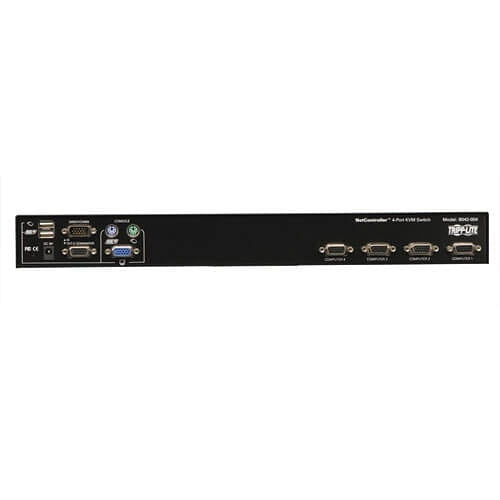 Eaton Tripp Lite B042-004 4-Port 1U Rack-Mount USB/PS2 KVM Switch with On-Screen Display, Compatible with All Major Operating Systems
