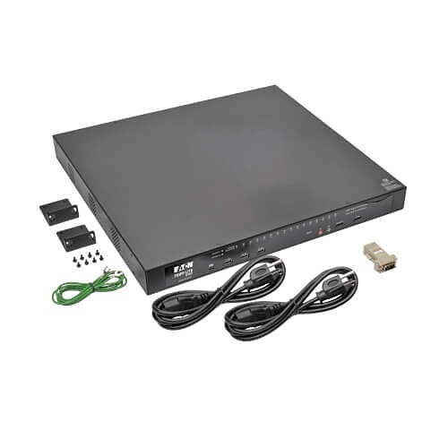 Eaton Tripp Lite B064-016-02-IPG NetDirector 16-Port, CAT5 KVM Over IP Switch, Virtual Media, Remote and Local User, 1U Rack-Mount, TAA