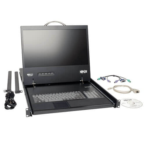 Eaton Tripp Lite B070-008-19 NetCommander 8-Port, CAT5 1U Rack-Mount Console, KVM Switch with 19\\" LCD