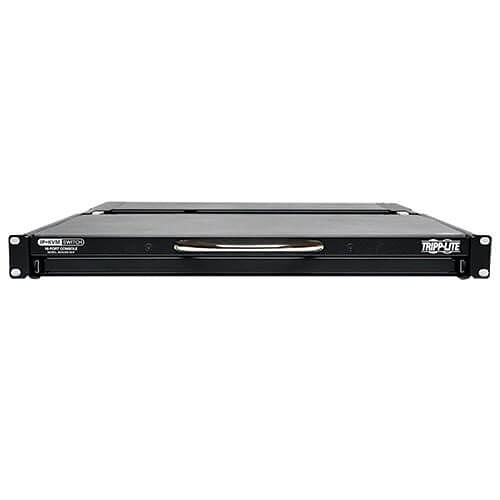 Eaton Tripp Lite B070-016-19-IP NetCommander 16-Port CAT5 KVM Over IP Switch, 19\\" LCD, Remote and Local User, 1U Rack-Mount
