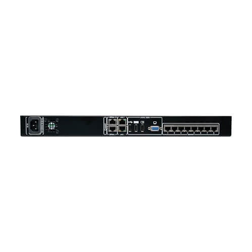 Eaton Tripp Lite B072-008-1-IP NetCommander 8-Port CAT5 KVM Over IP Switch, 1-Remote and 1-Local User, 1U Rack-Mount, TAA