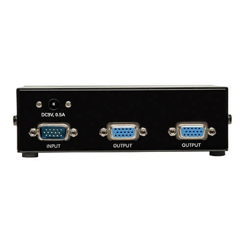 Eaton Tripp Lite B114-002-R 2-Port VGA/SVGA Video Splitter with Signal Booster, High Resolution Video, 350MHz, (HD15 M/2xF)