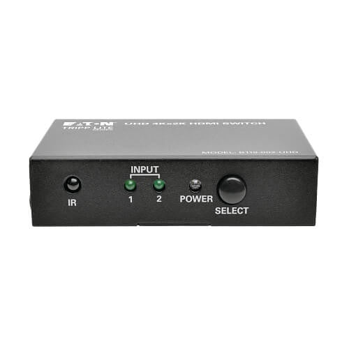 Eaton Tripp Lite B119-002-UHD 2-Port HDMI Switch with Remote Control, 4K at 60 Hz, 4:4:4, HDR, 3D, HDCP 2.2, EDID