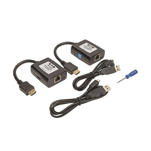 Eaton Tripp Lite B126-1A1-U HDMI Over CAT5/6 Extender Kit, Transmitter/Receiver for Video/Audio, USB Powered, up to 125\' (38 m), 1080P, TAA