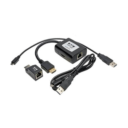 Eaton Tripp Lite B126-1P1M-U-POC HDMI Extender Kit over Cat5 and Cat6, Transmitter and Receiver for Audio and Video, PoC, up to 100\', TAA
