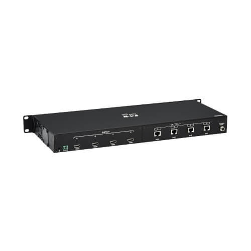 Eaton Tripp Lite B127A-4X4-BH4PH 4x4 HDMI Over CAT6 Matrix Switch Kit, Switch/4x Pigtail Receivers, 4K 60 Hz, HDR, 4:4:4, PoC, 230\' (70.1m)