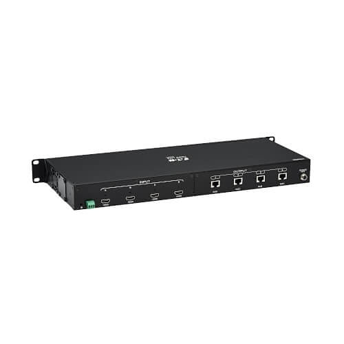 Eaton Tripp Lite B127A-4X4-BH4PH 4x4 HDMI Over CAT6 Matrix Switch Kit, Switch/4x Pigtail Receivers, 4K 60 Hz, HDR, 4:4:4, PoC, 230\' (70.1m)