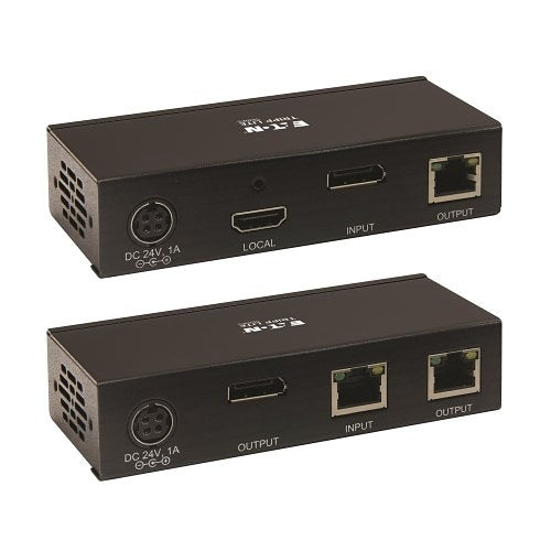 Eaton Tripp Lite B127A-111-BDTD DisplayPort Over CAT6 Extender Kit, Transmitter and Receiver with Repeater, 4K, 4:4:4, PoC, 230\' (70.1m)