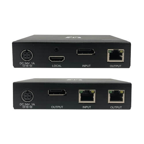 Eaton Tripp Lite B127A-111-BDTD DisplayPort Over CAT6 Extender Kit, Transmitter and Receiver with Repeater, 4K, 4:4:4, PoC, 230\' (70.1m)