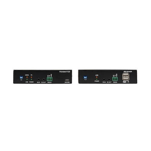 Eaton Tripp Lite B127F-1A1-MM-HH HDMI Over Fiber Extender Kit, Transmitter / Receiver, 4K at 60 Hz, 4:4:4, RS-232, IR, Multimode LC, 985\' (300m)