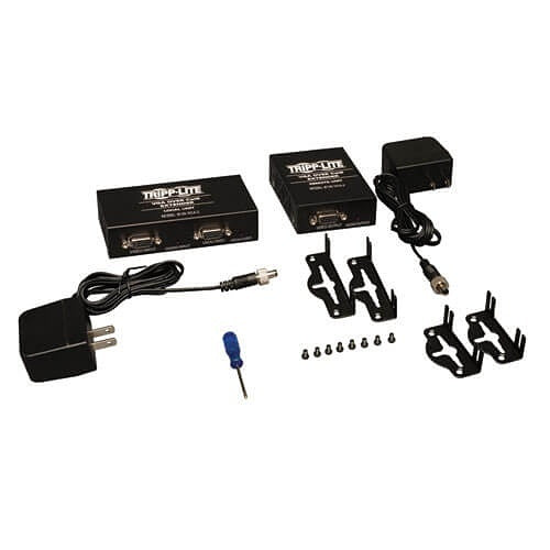 Eaton Tripp Lite B130-101A-2 VGA Over CAT5/6 Extender Kit, Box-Style Transmitter/Receiver for Video/Audio, up to 1000\' (305 m), TAA