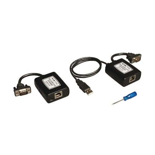 Eaton Tripp Lite B130-101-U VGA Over CAT5/6 Extender Kit, Transmitter/Receiver for Video, USB Powered, up to 500\' (152 m), TAA