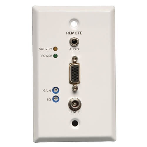 Eaton Tripp Lite B132-100A-WP-1 VGA over CAT5/6 Extender, Wall Plate Receiver for Video / Audio, Up to 1000' (305m), TAA