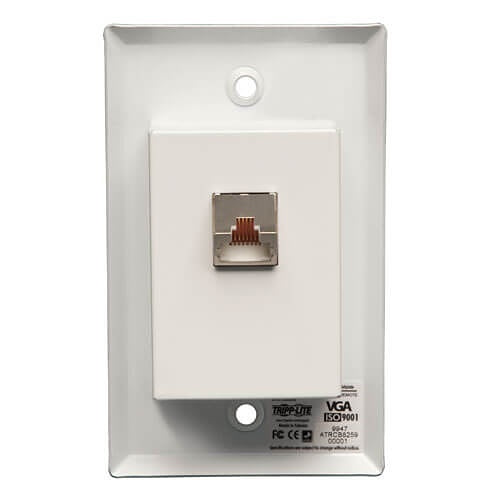 Eaton Tripp Lite B132-100A-WP-1 VGA over CAT5/6 Extender, Wall Plate Receiver for Video / Audio, Up to 1000\' (305m), TAA