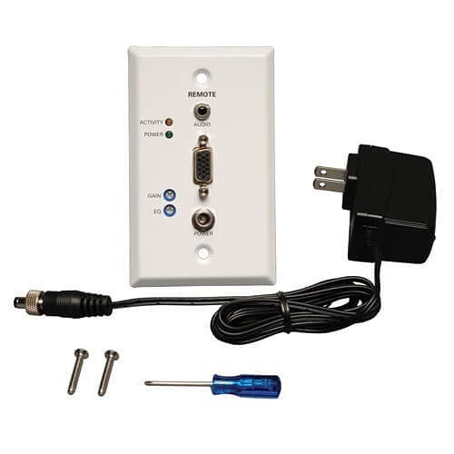 Eaton Tripp Lite B132-100A-WP-1 VGA over CAT5/6 Extender, Wall Plate Receiver for Video / Audio, Up to 1000\' (305m), TAA