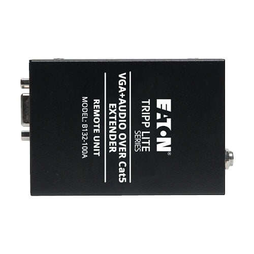 Eaton Tripp Lite B132-100A VGA Over CAT5/6 Extender, Box-Style Receiver for Video Audio, up to 1000\' (305m)