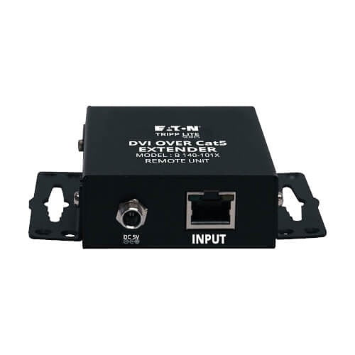 Eaton Tripp Lite B140-101X DVI Over CAT5/6 Active Extender Kit, Box-Style Transmitter/Receiver for Video, up to 200\' (60 m), TAA