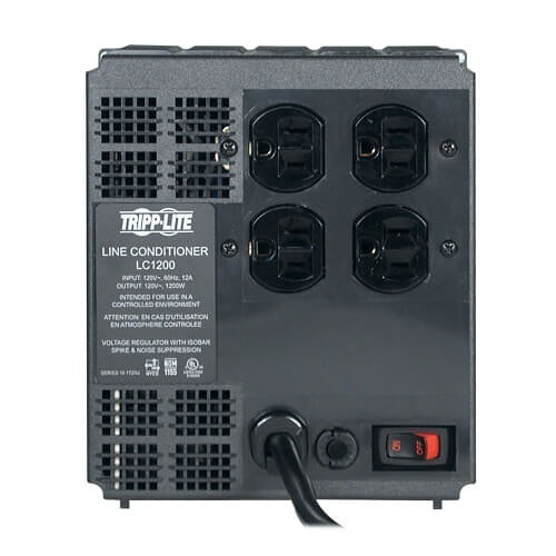 Eaton Tripp Lite LC1200 1200W 120V Line Conditioner, Automatic Voltage Regulator (AVR), AC Surge Protection, 4 Outlets