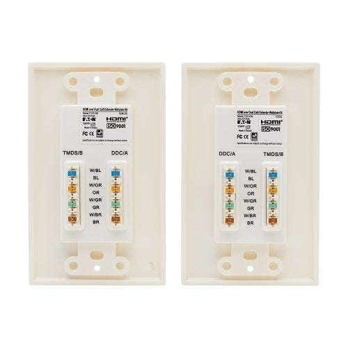 Tripp Lite P167-000 HDMI over Dual CAT5 / CAT6 Extender Wall Plate Kit with Transmitter and Receiver