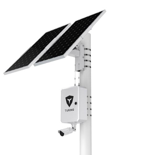 Turing Video LS-KG2-ONEMLP-3Y SolarShield Outdoor Solar-Powered System, Includes (1) 5MP EDGE+ LPC Cameras, (1) 3-Year Core AI Licenses, (1)3-Year Video-Based LPR Licenses