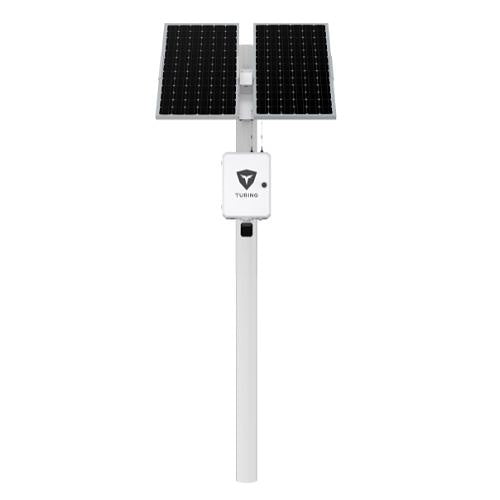 Turing Video LS-KG2-ONEMX-3Y SolarShield Outdoor Solar-Powered System, Includes (1) 5MP EDGE+ Bullet Cameras and (1) 3-Year Core AI Licenses