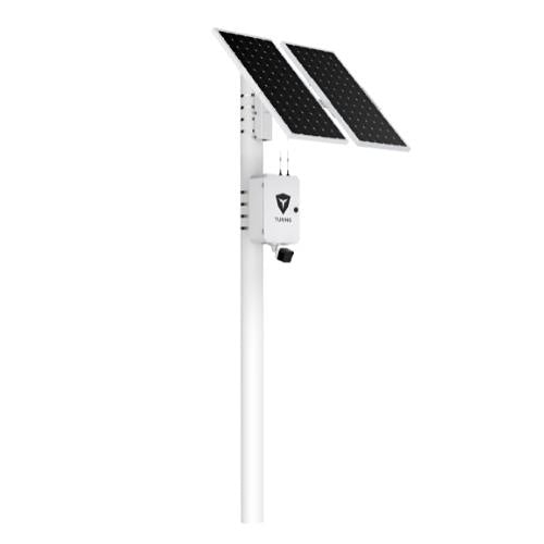 Turing Video LS-KG2-ONEMX-3Y SolarShield Outdoor Solar-Powered System, Includes (1) 5MP EDGE+ Bullet Cameras and (1) 3-Year Core AI Licenses