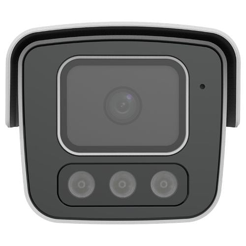 Turing Video TP-MBAD4MA28 SMART Series 4MP Tri-Light Bullet IP Camera with Cloud VMS Basic License, Audio and Strobe light Deterrence, 2.8mm Fixed Lens, Alarm/Audio I/O, White