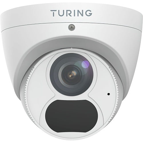 Turing TP-MED4M28-1Y CORE AI VSaaS License-Enabled 4MP Low Light Turret IP Camera, 2.8mm Fixed Lens