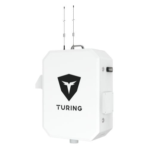 Turing Video SS-KG1-B4A-3Y SiteShield Axis Base System SS-KG1-B4A, Includes NEMA3R Enclosure with 4G Router, PoE Switch, Heater, Fan and Strobe Light Pre-Assembled, (4) TV-ACAI3Y