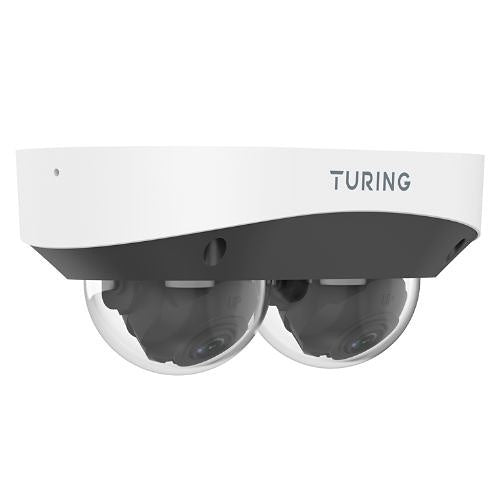 Turing Video TP-X2D4M28-1Y Smart Series 4MP Dual Dome Camera with Two Separate Camera Modules Combined and 1-Year TV-CORE License