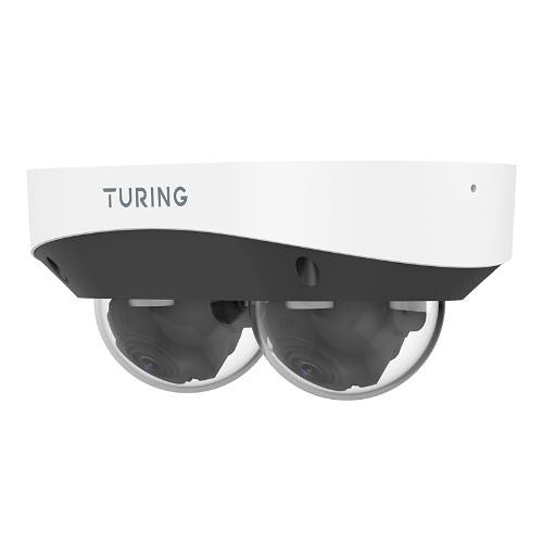Turing Video TP-X2D4M28-1Y Smart Series 4MP Dual Dome Camera with Two Separate Camera Modules Combined and 1-Year TV-CORE License
