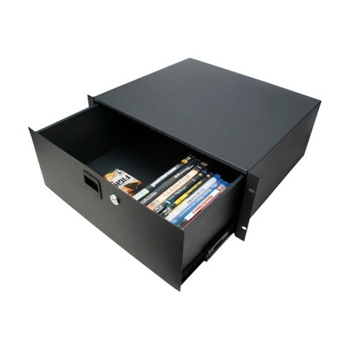 Strong SR-DRAWER-4U Lockable Rack Drawer, 4U, Black