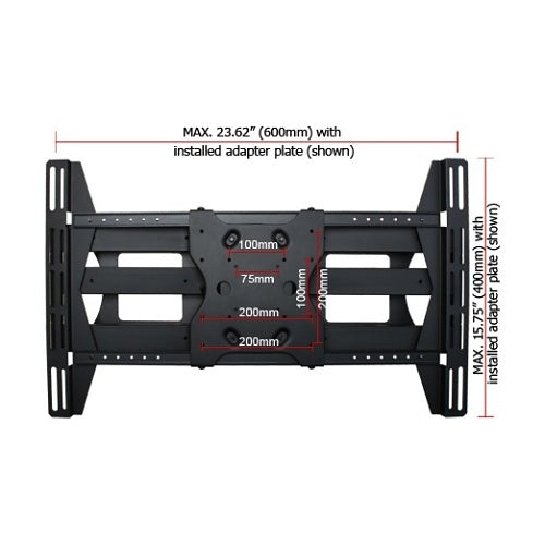 Strong SM-CS-ART2-L Contractor Series Universal Articulating Dual Arm Mount for 37-70\\" Displays, Steel, Black