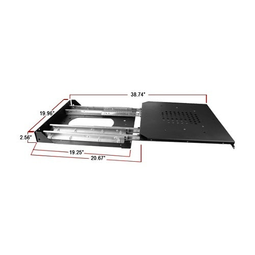 Strong SR-RACKSLIDE-300 Rack Sliding Base for In-Cabinet and Contractor Series Racks, Black