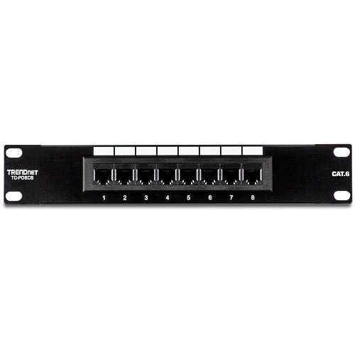 TRENDnet TC-P08C6 8-Port Patch Panel, CAT6, Unshielded, 10\\"W