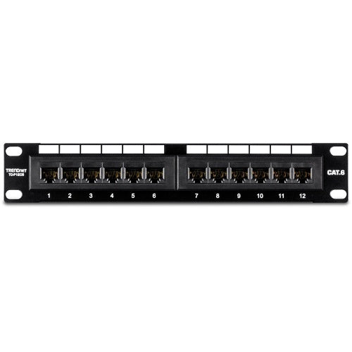 TRENDnet TC-P12C6 12-Port Cat6 Unshielded Patch Panel, 10 \\"es Wide