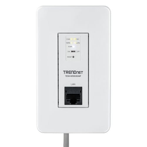 TRENDnet TEW-W960DAP AX1800 Dual Band Wi-Fi 6 PoE In-Wall Access Point, FDMA and MU-MIMO Technology