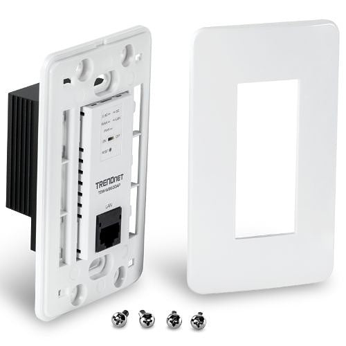 TRENDnet TEW-W960DAP AX1800 Dual Band Wi-Fi 6 PoE In-Wall Access Point, FDMA and MU-MIMO Technology