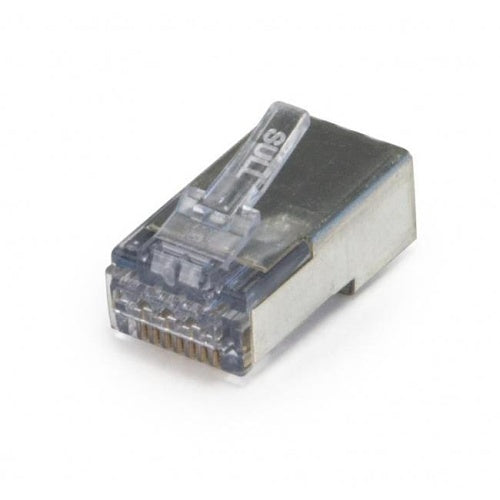 Platinum Tools 100024C ezEX44 Shielded CAT6 Connector with Internal Ground, 25-Piece