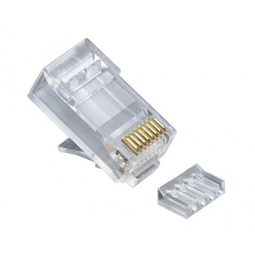 Platinum Tools 106185 High-Performance CAT6 RJ45 2-Piece Connector, 8P8C for Round, Solid Cable, 25-Pack