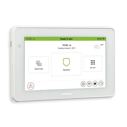 Resideo TUXEDOWC Tuxedo Touch 7\\" Color Touchscreen Keypad with Smart Control and Voice Annunciation, Resideo Branded