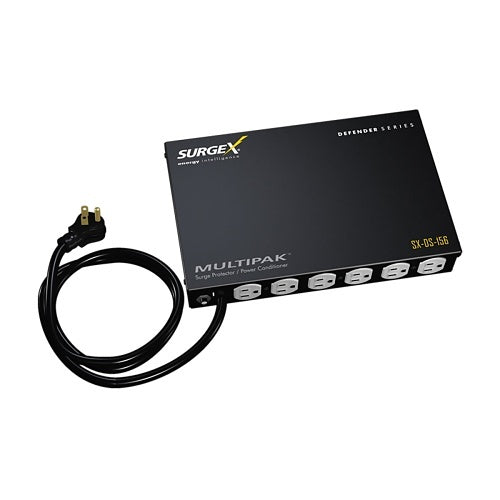 SurgeX SX-DS-156 MultiPak 6-Outlet Surge Protector and Power Conditioner