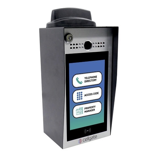 CellGate AA1MLPE-INT Watchman W480 INT Pedestal-Mount Telephone Entry System with Live Streaming Video, 8\\" Color Display