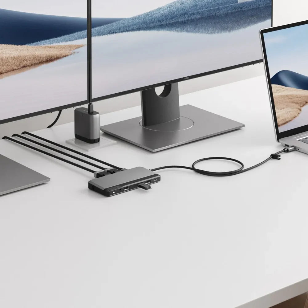 Alogic Docking Station USB-C Dual Monitor 2x DisplayPort 4K Ultra HD 60Hz 85W Power Pass Through MX2 Lite - Space Grey